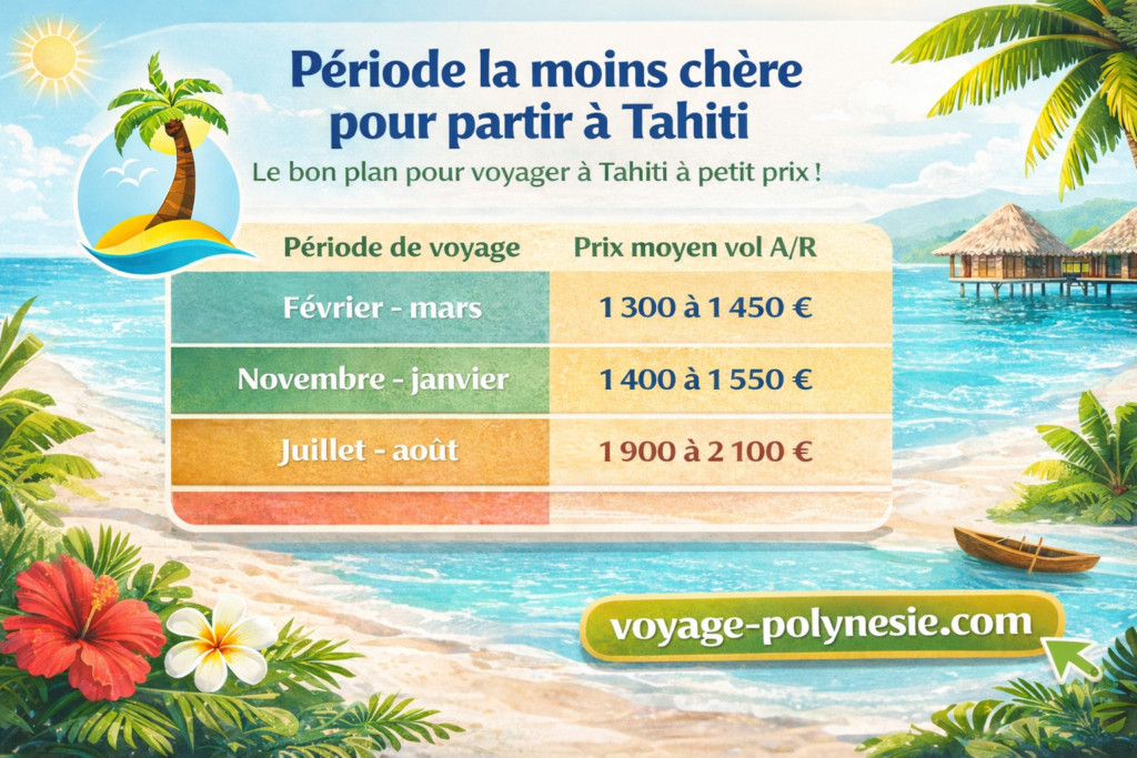 période la moins cher pour partir à tahiti